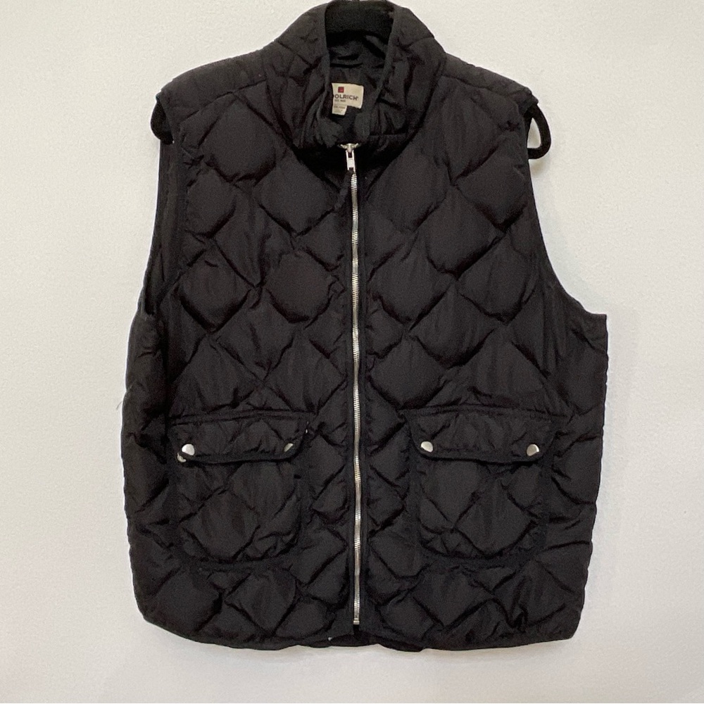 Woolrich Duck Down Filled Quilted Puffer Vest Black Size XXL Warm Winter